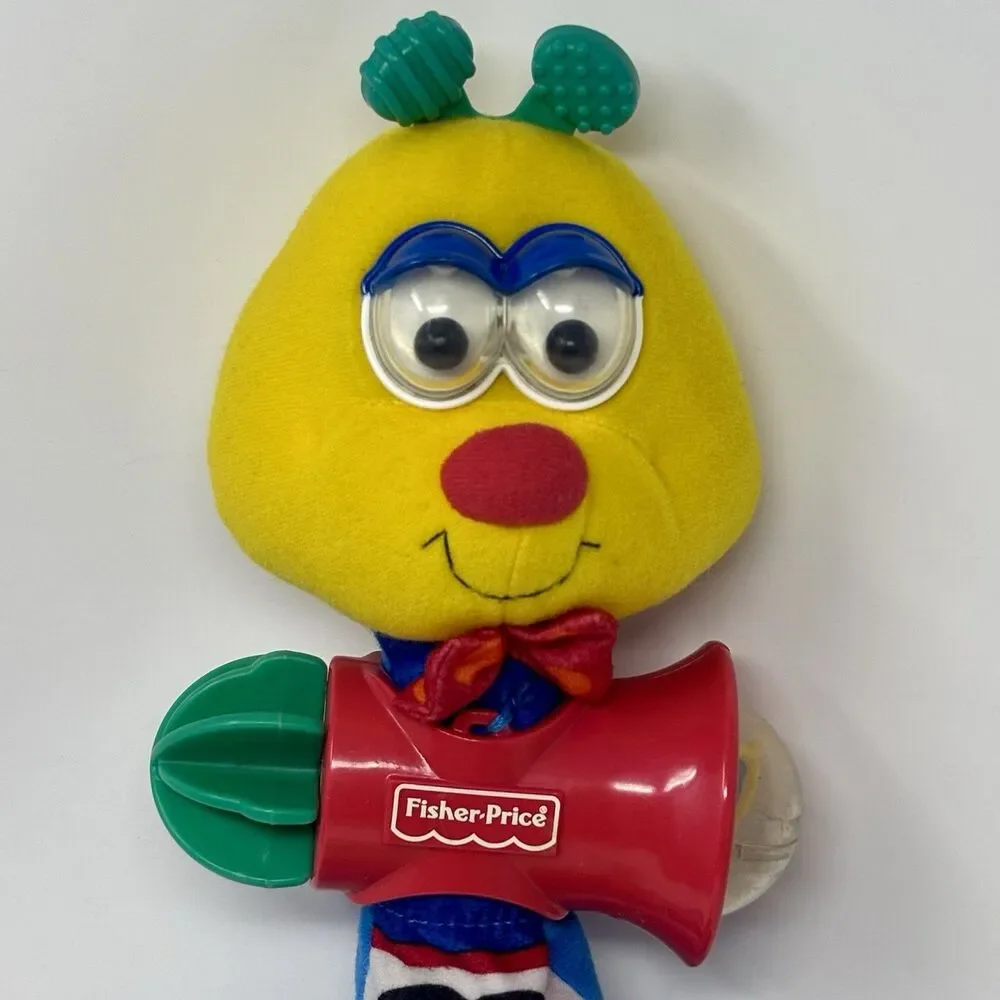 Vintage 1998 Fisher Price Sensory Caterpillar Primary Colors Rattle Baby Toy